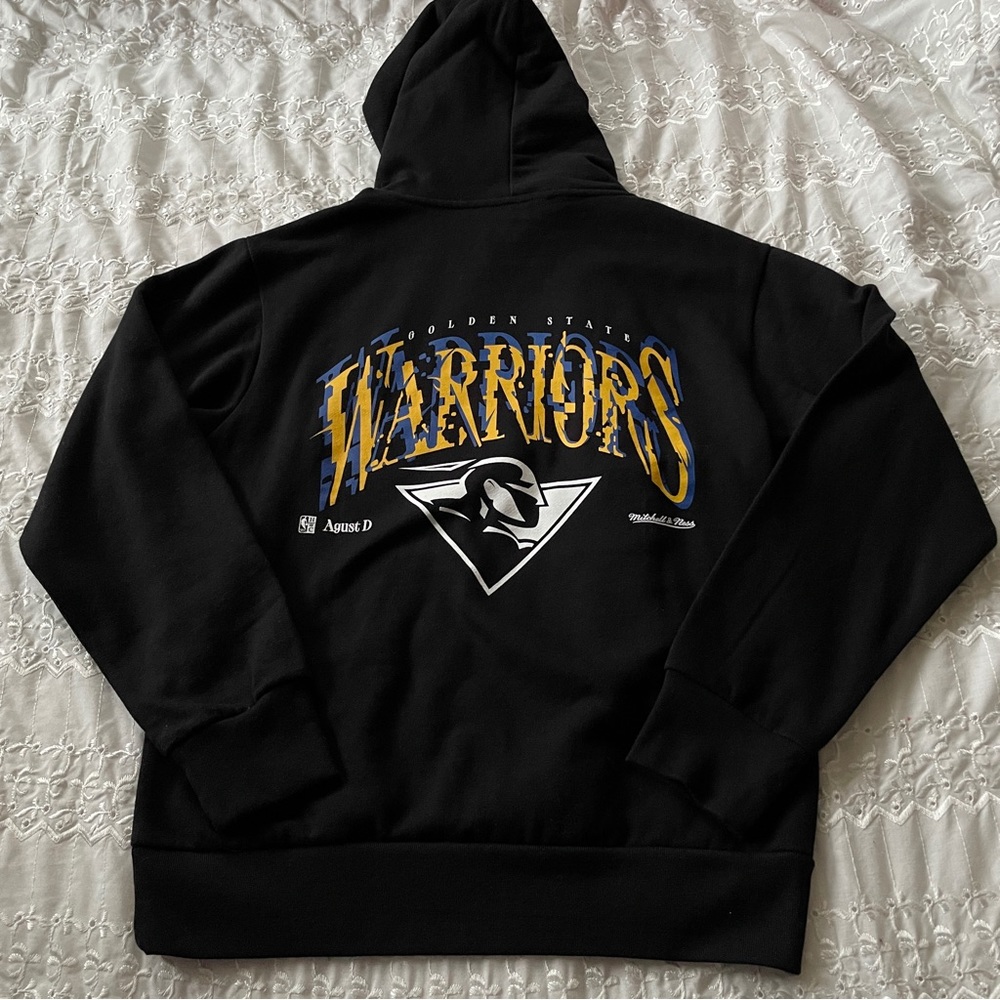 BTS NBA Suga Glitch Golden State Warriors Hoodie